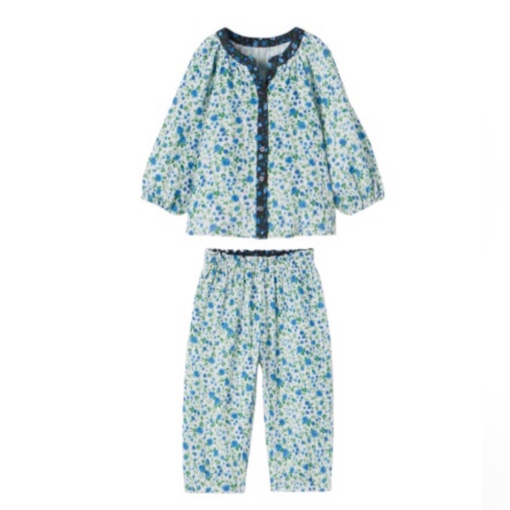 NWT Zara 3-4Y set floral cotton sweater and pants